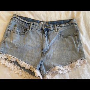 free people jean shorts
